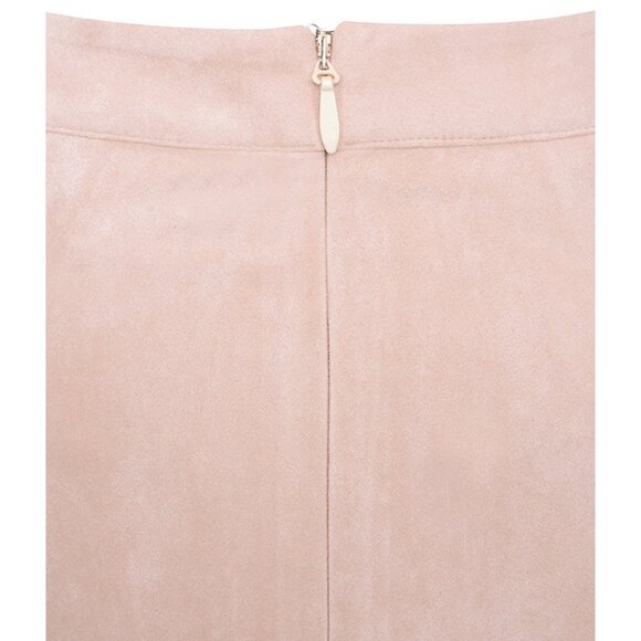 NWT Mistress Rocks Light Pink Suede Lace Up Mini Skirt Size M with Pockets - Picture 4 of 13